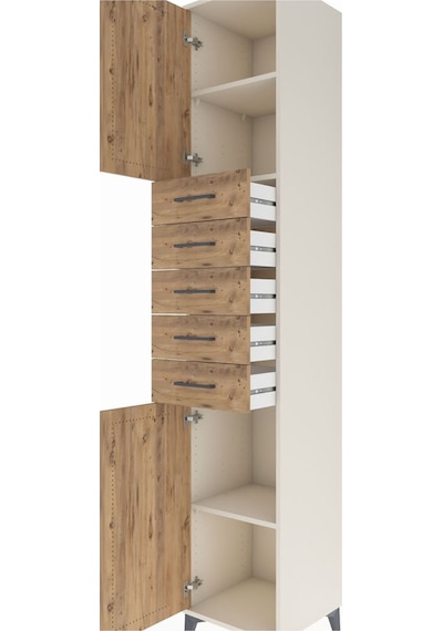 Hyperion Dolap 3 Raflı 5 Çekmeceli 2 Kapaklı 44x44x243 Aytaşı... Aytaşı