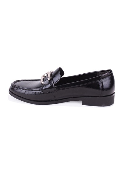 Dagoster Dza07-6826186 Siyah Rugan Günlük Loafer Kadın Ayakkabı