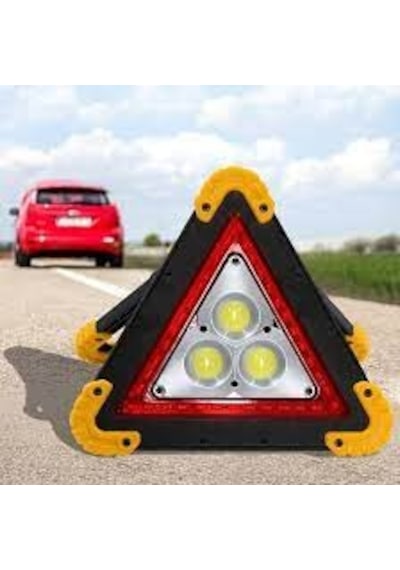 LL-303 Şarjlı Üçgen Reflektör - Trafik İkaz Acil Durum Lambası