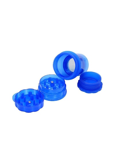 Efotech Grınder Parçalayıcı Plastik Baharat Öğütücü Herb Spice 4 Katmanlı 58mm-mavı Diğer
