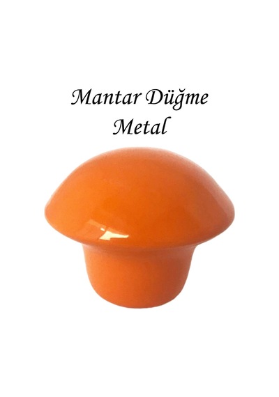 Turuncu Mantar Düğme Kulp Çocuk Bebek Mobilya Çekmece Dolap Kapak Kulbu Metal Kulp Aksesuarları Vidalı
