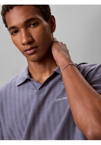 Calvin Klein Ss Easy Vertıcal Str, Xl7 Mavi Erkek Polo