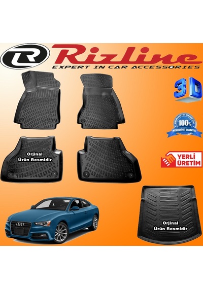 Audi A5 3D Paspas + Bagaj Havuzu 2015-2020 Arası Set Rizline N11.34119