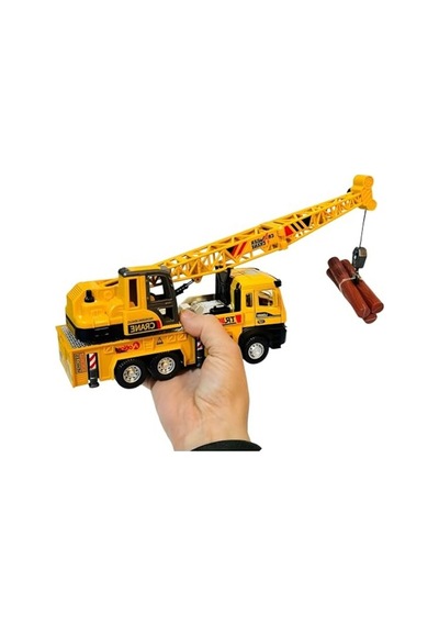 Sesli Ve Işıklı Metal İnşaat Araçları, 1:28 Ölçekli Set