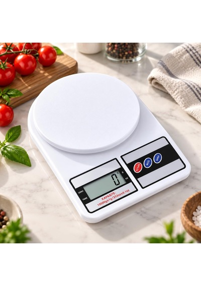 Krafz Mutfak Tartısı, Elektronik Hassas Mutfak Terazisi, Tartısı, Dijital Mutfak Tartısı, Mutfak Terazisi, 10 Kg 1 Gr Hassasiyet, Dara Özelliği Enerji Sınıfı A++ Çok Renkli