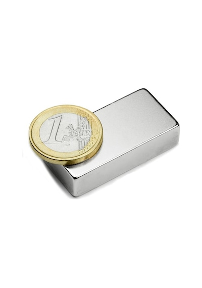 1 Adet 40X20X10 Güçlü Neodyum Mıknatıs Magnet N11.1634