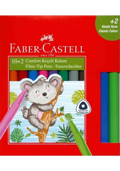 Faber Castell Comfort Keçeli Kalem 10+2 Renk