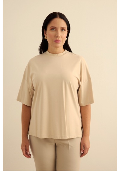 Aker Basic Rayon T-shırt Taş Taş