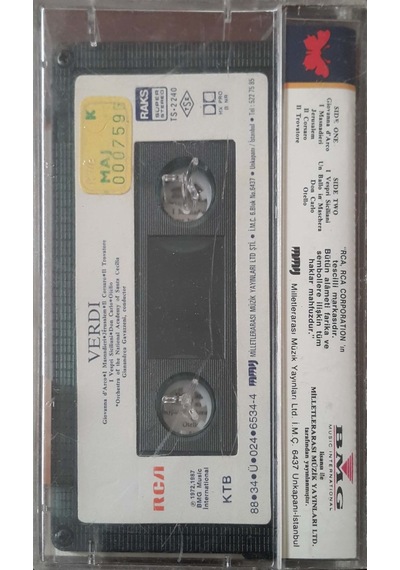 Plak Değildir Kaset Tir Verdi Arias And Duets Kaset