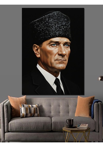 Ahşap Tablo Mustafa Kemal Atatürk Kalpaklı İnsan Figürlü Tablolar