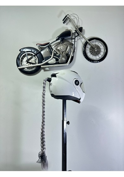 Motor & Motosiklet Gri Renk Saç Kask Dış Aksesuarı Diğer