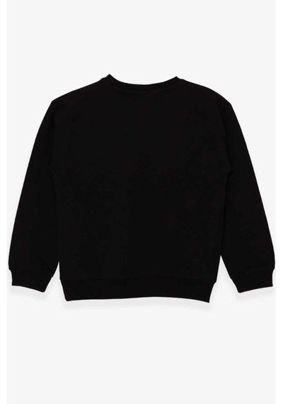 Kız Çocuk Sweatshirt Pullu Baskılı Siyah (9-14 Yaş) Kız Çocuk Sweatshirt Pullu Baskılı Siyah (9-14 Yaş)