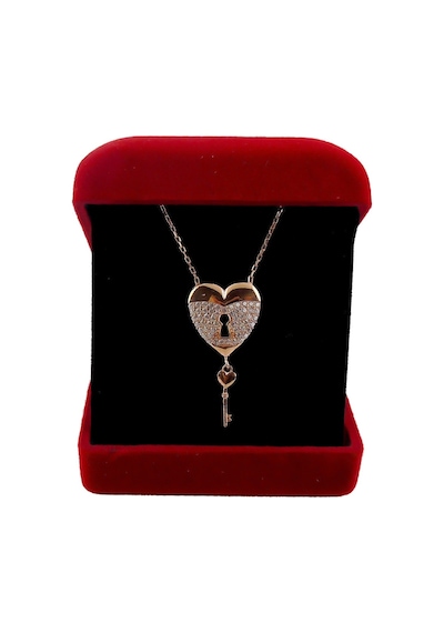 925 Ayar Gümüş Kalbin Anahtarı Bronz Kolye