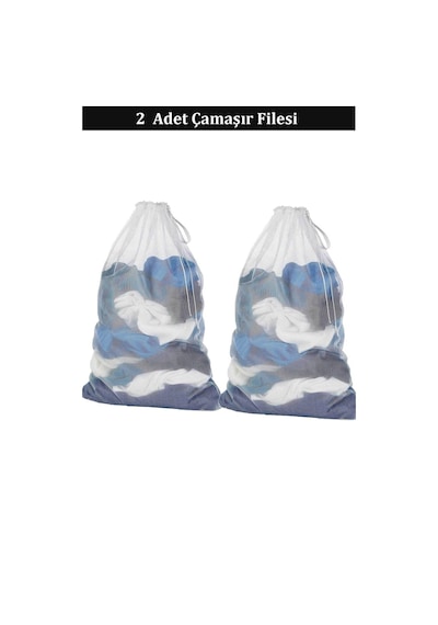 Çamaşır Yıkama Filesi - 60x40 Cm 2 Adet Isim Yazma Etiketli 25+ Tr Diğer