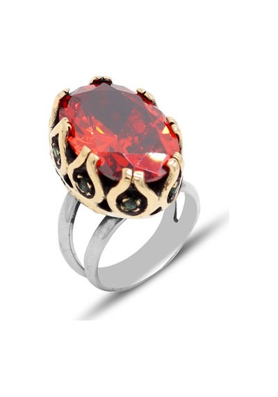 Paraiba Taşlı El İşi Otantik Gümüş Kadın Yüzük 201024842 Gümüş