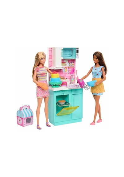 Barbie Brooklyn Ve Malibu Pasta Yapıyor Oyun Seti Hjy94