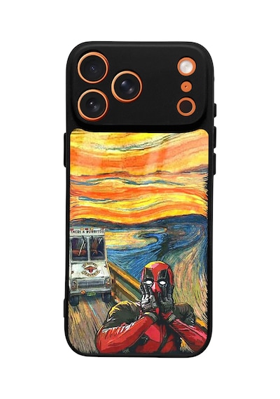 Apple Uyumlu iPhone 17 Pro Max Deedpool Tasarımlı Glossy Telefon Kılıfı Çok Renkli