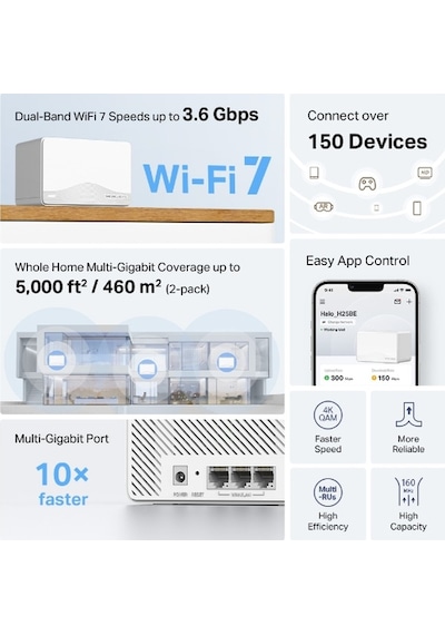 Mercusys Halo H25be Be3600 Wıfı-7 Dual Band Router 2-li Paket