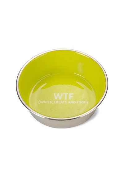 Beeztees Köpek Mama Su Kabı, Paslanmaz Çelik, İçi Sarı, 16cm, 940ml