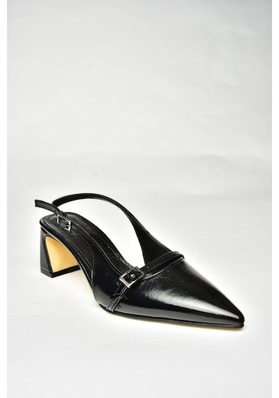 Fox Shoes U654078709 Siyah Kalın Topuklu Kadın Ayakkabı Siyah
