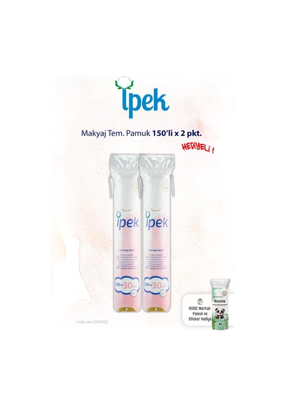 İpek 150'li X 2 Paket Makyaj Temizleme Pamuğu Ve Rosıe