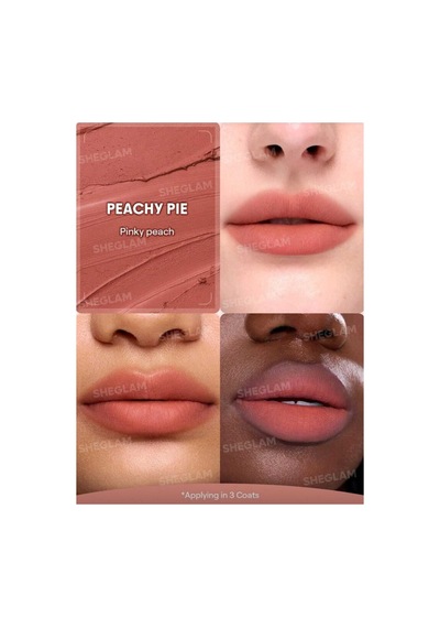 Sheglam Bounce Putty Pocket Lip Pot Mat Ruj - Peachy Pie Pembe