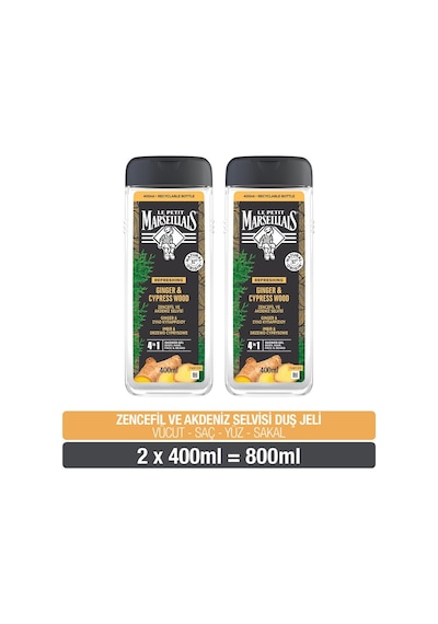 Le Petit Marseillais Ferahlama Sağlayan Le Petit Marseillais Zencefil Ve Akdeniz Selvisi Duş Jeli 800 Ml 4'ü 1 Arada Diğer