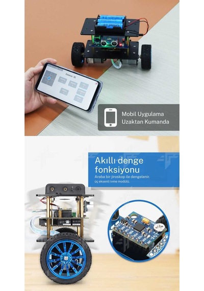 Arduino Akıllı Denge Robotu Pıd Sistemli 2wd Programlanabilir Robot Araba Stem Robotik Eğitim Kiti