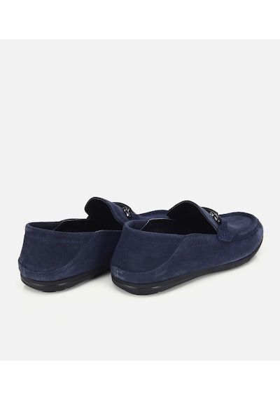 Hotiç Erkek Süet Deri Lacivert Toka Detaylı Comfort Loafer