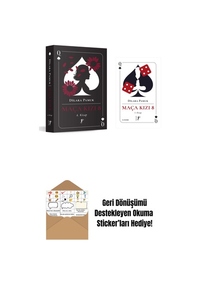 Maça Kızı 8 - 4. Kitap + Maça Kızı 8 - 1. Kitap Ciltli + Okuma Sticker'ları