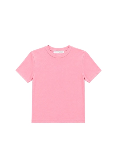 Mixray 2100 Kadın Slim Fit Bisiklet Yaka Soft Basic T-shirt Pembe