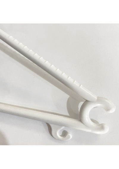 Çocuk Elbise Askısı Çentikli 24 Adet Beyaz Bebek Askısı 26,5 Cm Tırtıklı Plastik Beyaz Tr Diğer