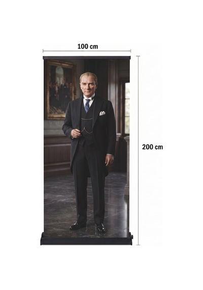 Atatürk Poster Baskılı Pro Roll Up Banner 100x200cm No:5 Diğer