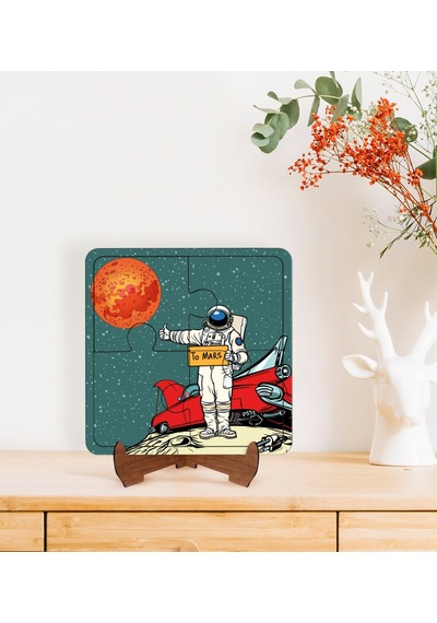 Bk Gift Pop Art Tasarımlı Ahşap Standlı Puzzle Çerçeve-28