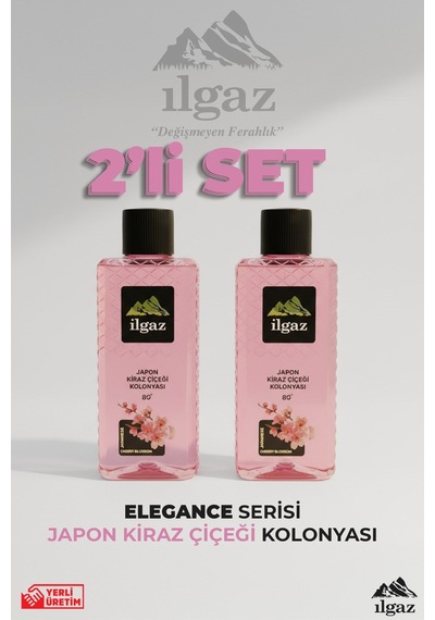 Ilgaz Japon Kiraz Çiçeği Kolonyası 2'li Set 80 Derece 400 Ml Elegance Series
