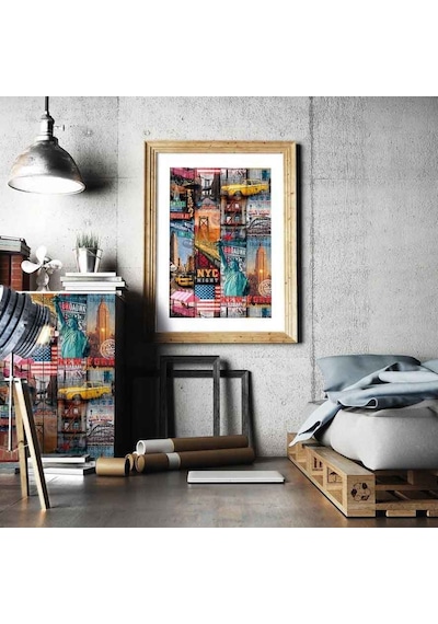 D-c-fix 276-0661 New York Pop Art Desen Yapışkanlı Folyo 45 Cm X 2 Mt