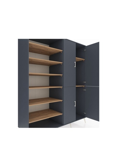 Kronos Gardrop 8 Raflı 4 Kapaklı 2 Askılı 176x59x221 Antrasit-antrasit/çam Antrasit/çam Kronos Gardrop 8 Raflı 4 Kapaklı 2 Askılı 176x59x221 Antrasit-antrasit/çam Antrasit/çam