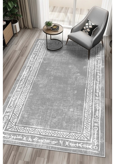West Home Dijital Baskı Yıkanabilir Kaymaz Taban Leke Tutmaz Gri Mutfak Halısı Salon Halısı Ve Yolluk Wh 440 Grey