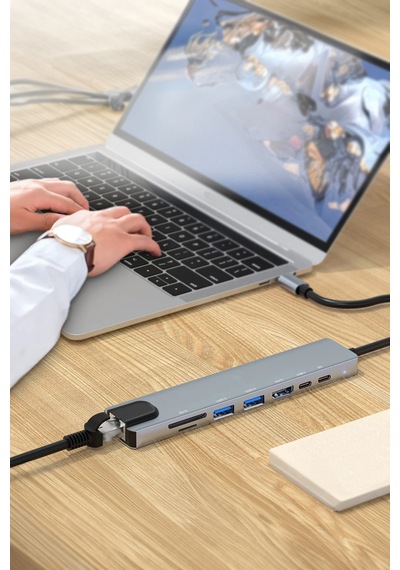 Notebook Laptop Dizüstü Bilgisayarlar İçin Usb Bağlantı İstasyonu Giriş Çoklayıcı Dönüştürücü