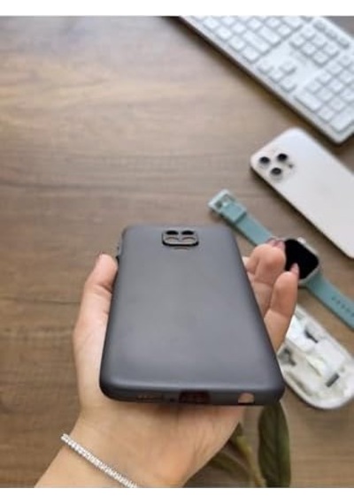 Süper İnce Mat Ultra Thin Silikon Kılıf Siyah Redmi Note 9 İle Uyumlu
