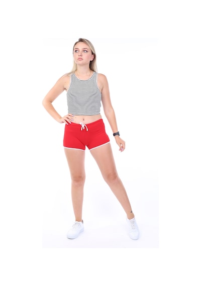 Toontoy Kids Toontoy Kadın Beli Lastikli Crop Şort Kırmızı