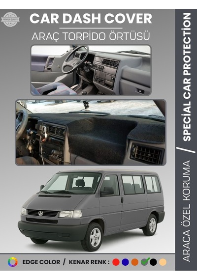 Volkswagen Transporter T4 1990-2003 Torpido Örtüsü Ön Göğüs Koruma Torpido Koruma Tam Uyum Kaymaz - 557 Stiloto