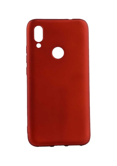Noktaks - Redmi 7 Uyumlu - Kılıf Mat Soft Esnek Premier Silikon Kapak - T9901 - Kırmızı Kırmızı