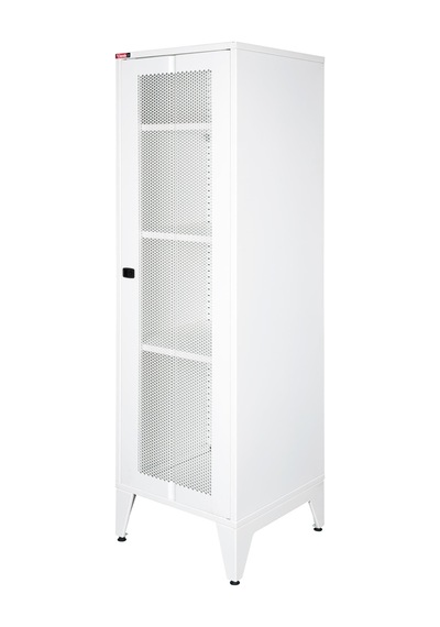 Lande - Ziglat 1550 - Metal Dolap - Perfore Metal Kapılı - Mat Beyaz. Beyaz