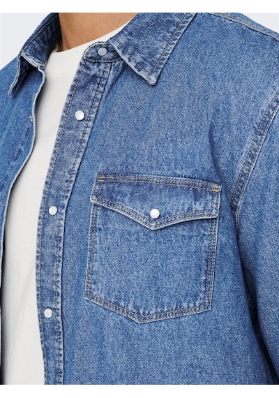 Only & Sons Onsbane 3247 Dnm Shırt Noos Erkek Mavi Denim Gömlek - 22023247 Mavi Only & Sons Onsbane 3247 Dnm Shırt Noos Erkek Mavi Denim Gömlek - 22023247 Mavi
