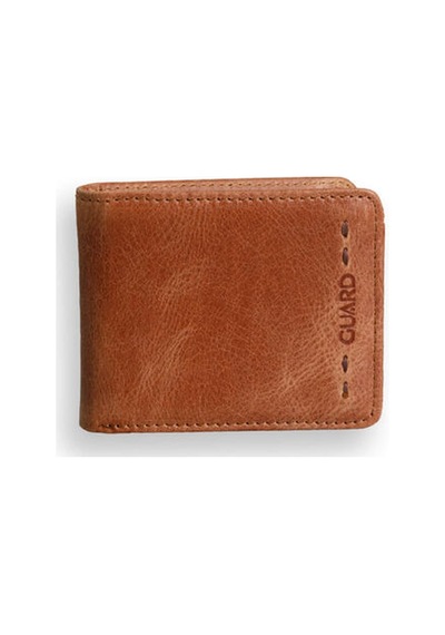 Guard Leather Guard Antik Taba Spor Özel Dikiş Desenli Deri Erkek Cüzdanı Çok Renkli