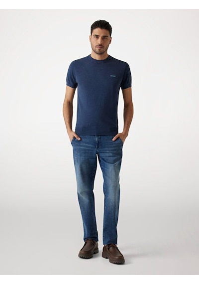 Cornell Erkek Lacivert Ipek Karışımlı T-shirt M4gr05z3dn1-g7v2 Lacivert
