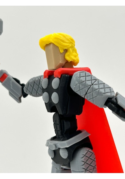 3d Baskı Eklemleri Hareketli Yıldırım Tanrısı Thor Dummy Figürü - 14 Cm Hareketli Aksiyon Figürü