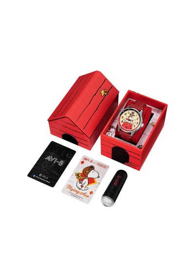 Avı-8 Hawker Hurricane Av-4151-03 Mckellar Dual Time Peanuts Snoopy Flying Ace Limited Edition Erkek Gri