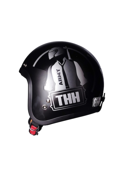 Motoanl Army Chopper Cruiser Motosiklet Yarım Açık Kask Siyah